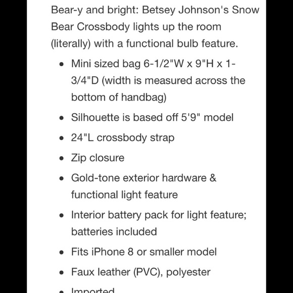 BETSEY JOHNSON SNOW BEAR GIRL LIGHTS UP!  ☃️❄️ - Picture 3 of 3